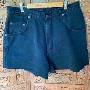 "IOU Extra Blue" black vintage jeans shorts Denim Festival cowgirl Shorts‎ 34